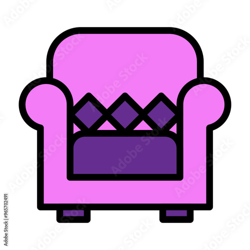 VIP Seating Vector Filled Icon Design