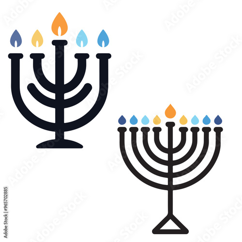 Elegant Hanukkah Menorah: Celebrate the Festival of Lights with Tradition and Style photo