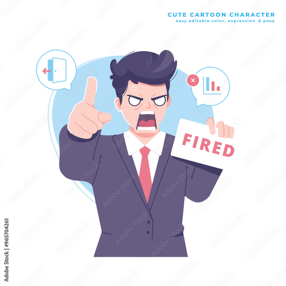 angry boss character illustration design angry boss character illustration design