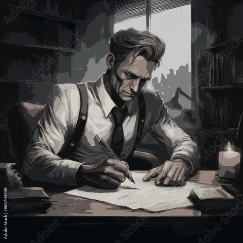 the wolf and the tiger of Arts - Mr. Writer & The War Of Valuations Poster Artwork
