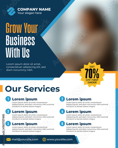 social media post template for marketing creative agency