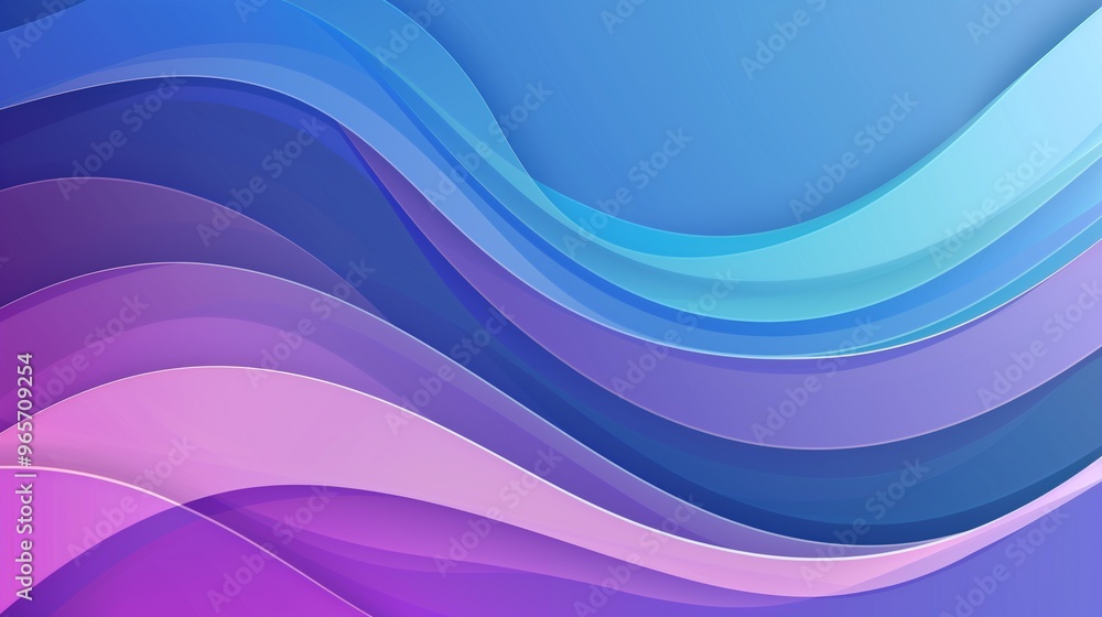 Modern Abstract Colorful Curved Wave Background in Blue and Purple Tones Modern Abstract Colorful Curved Wave Background in Blue and Purple Tones