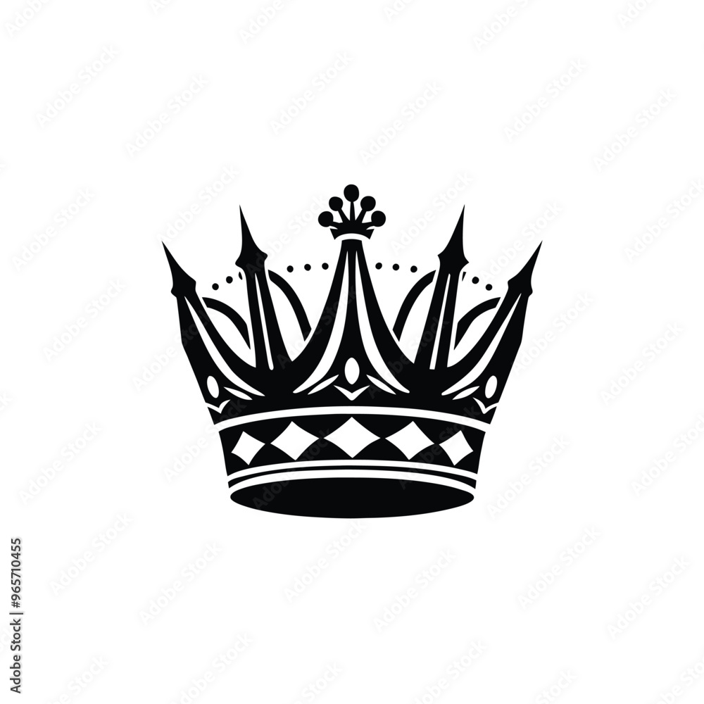 King Crown Silhouette Design Vector Icon Logo King Crown Silhouette Design Vector Icon Logo