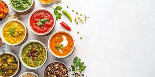 Wallpaper Mural A vibrant assortment of colorful sauces and dips in bowls, perfect for culinary presentations and food photography. Torontodigital.ca