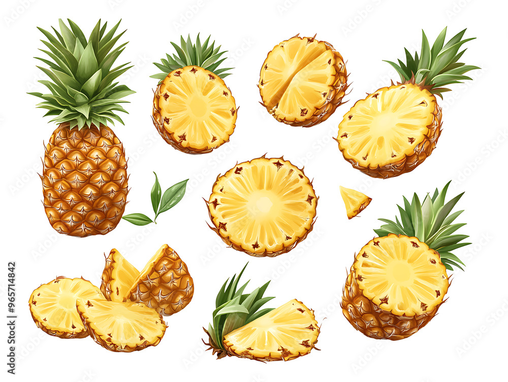 Falling Pineapple slices isolated on Transparent background, full depth of field, lipping path,pineapple in full depth of field, Falling candied fruit, Cut pineapple on transparent background, ring,Ai Falling Pineapple slices isolated on Transparent background, full depth of field, lipping path,pineapple in full depth of field, Falling candied fruit, Cut pineapple on transparent background, ring,Ai