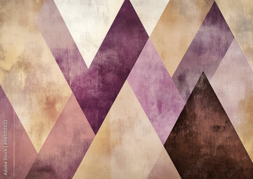 Geometric abstract background featuring triangles in shades of coffee medium orchid and chocolate ideal for posters cards wallpaper or textured backdrops Geometric abstract background featuring triangles in shades of coffee medium orchid and chocolate ideal for posters cards wallpaper or textured backdrops