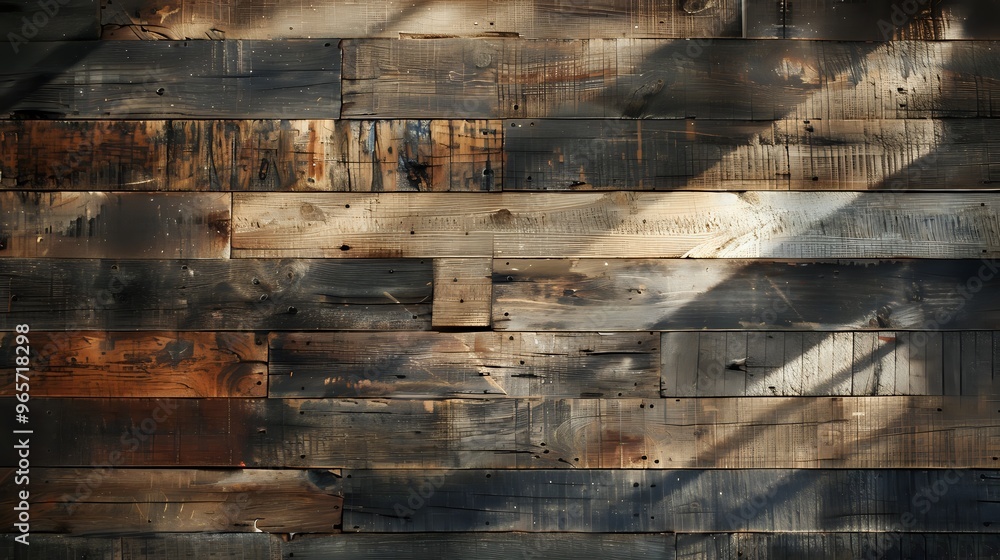 Rustic reclaimed wood backdrop with dramatic shadows and highlights, perfect for creating a warm, inviting atmosphere. Rustic reclaimed wood backdrop with dramatic shadows and highlights, perfect for creating a warm, inviting atmosphere.