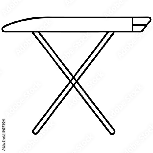 ironing board outline coloring book page line art illustration digital drawing