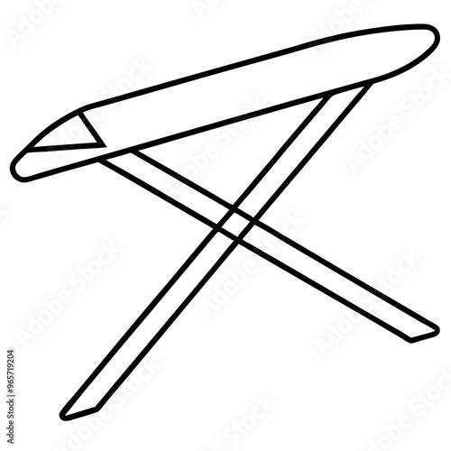 ironing board outline coloring book page line art illustration digital drawing