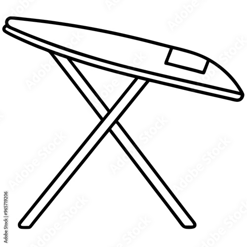 ironing board outline coloring book page line art illustration digital drawing