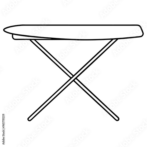 ironing board outline coloring book page line art illustration digital drawing