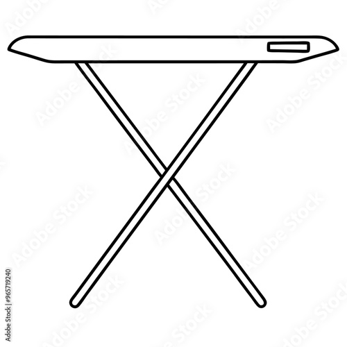 ironing board outline coloring book page line art illustration digital drawing