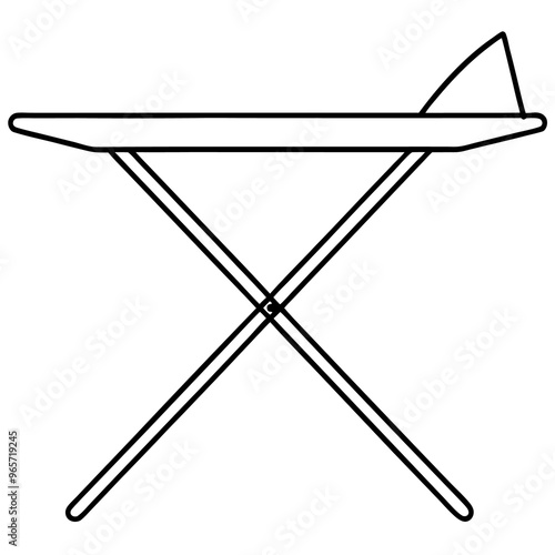 ironing board outline coloring book page line art illustration digital drawing photo