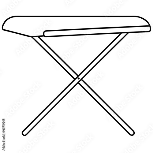 ironing board outline coloring book page line art illustration digital drawing