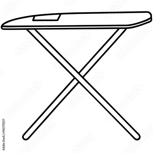 ironing board outline coloring book page line art illustration digital drawing