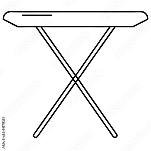 ironing board outline coloring book page line art illustration digital drawing