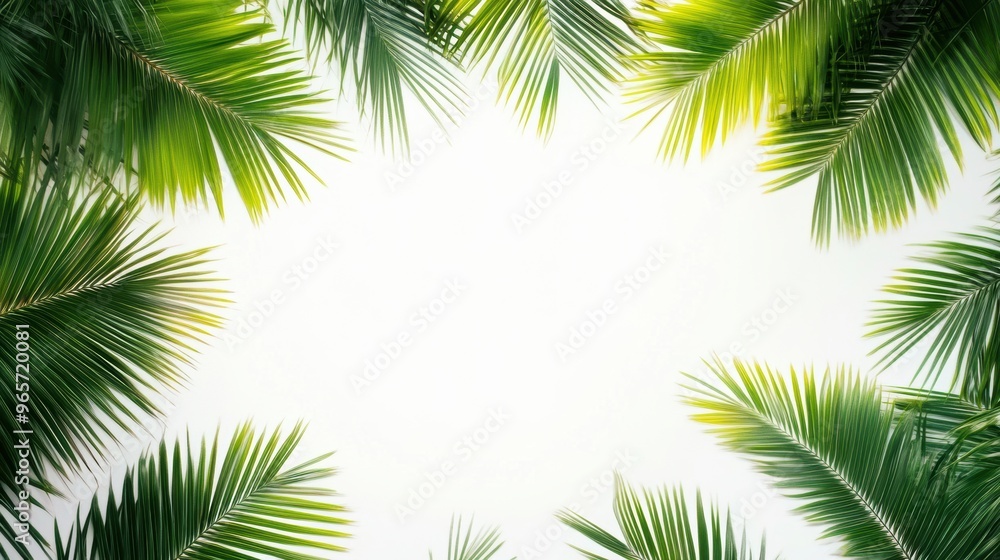 Coconut tree leaf abstract with copy space background Coconut tree leaf abstract with copy space background