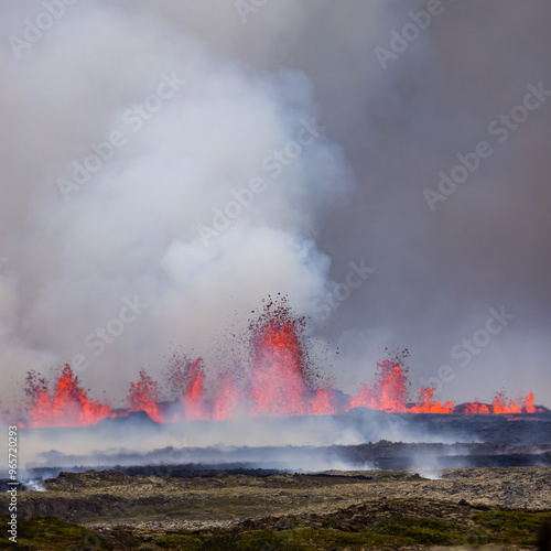 August 22 2024 eruption on the Reykjanes peninsula in Iceland