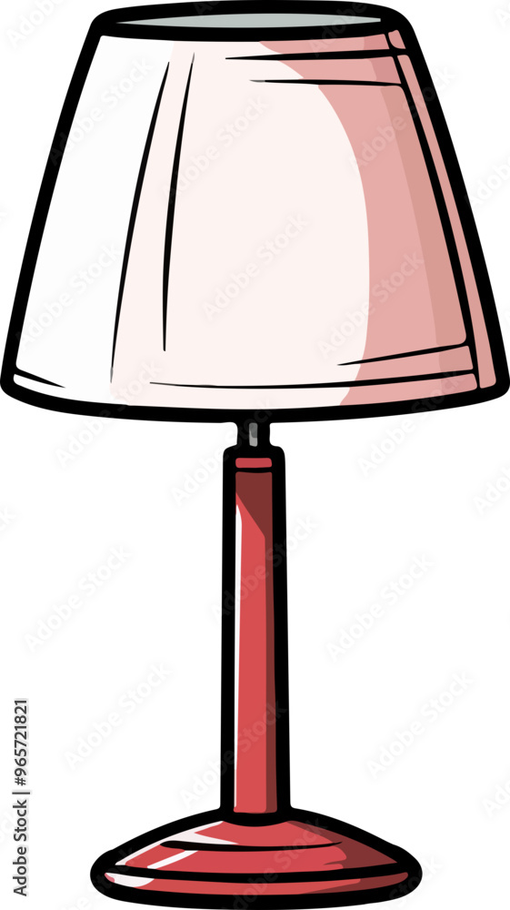 Obraz premium Retro table lamp clipart desing illustration