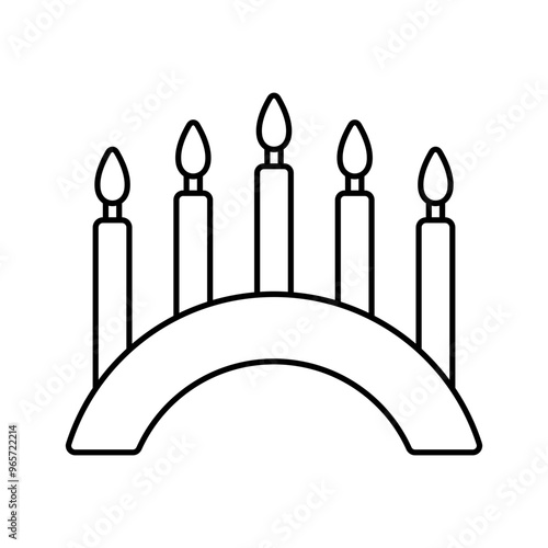 Electric candles line icon editable stroke vector object isolated