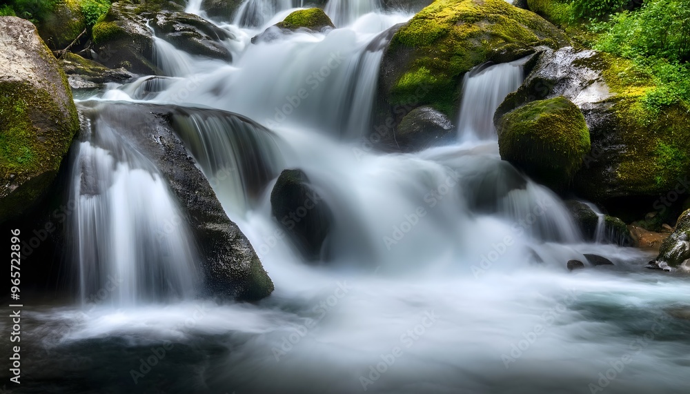 dynamic abstract flowing stream waterfall with rocks and long exposure dynamic abstract flowing stream waterfall with rocks and long exposure