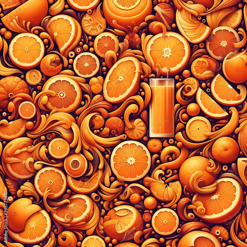 Abstract Oranges background