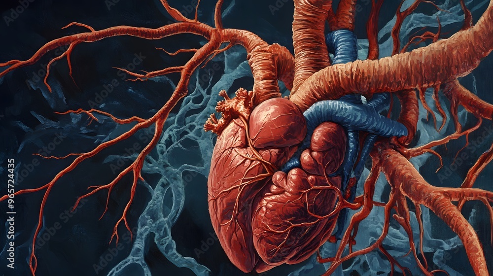 67. "Artistic depiction of the human coronary arteries and their role ...