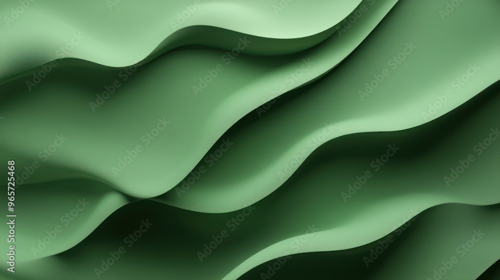 Obraz premium Abstract Green Wave Background