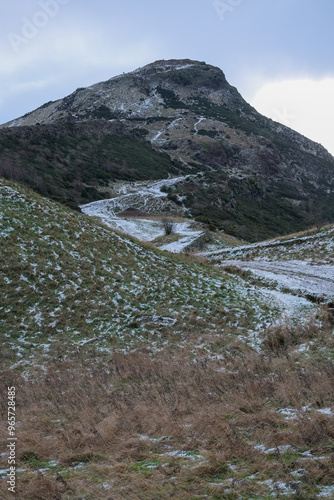 Arthurs seat in january photo