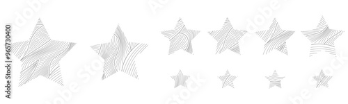 ÉTOILES AVEC LIGNES COURBES