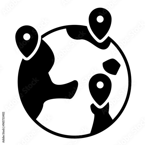 Branch Location icon, bussines franchise