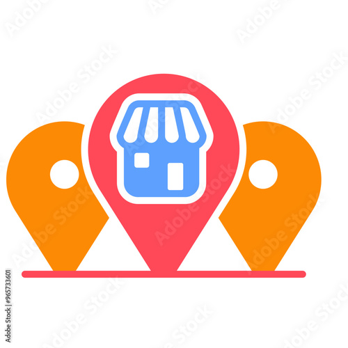 Branch Location icon, bussines franchise