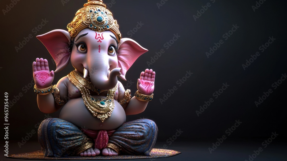 Ganesh Chaturthi indian god worship art representation Ganesh Chaturthi indian god worship art representation