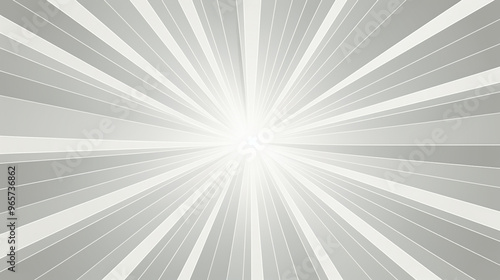 white background with radiating lines towards a bright center