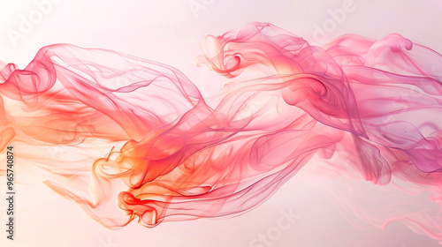 This mesmerizing abstract art captures beautiful flowing curves in vibrant pink and orange hues