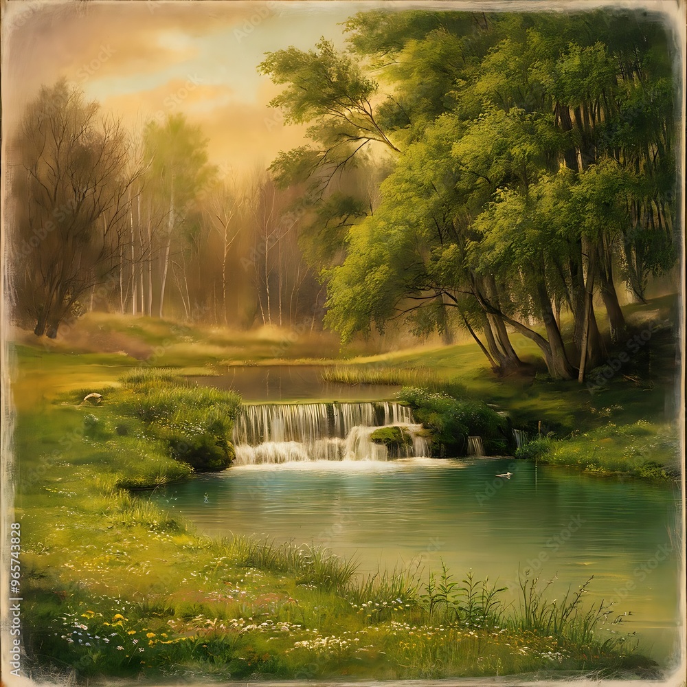 Naklejka premium Vintage nature background