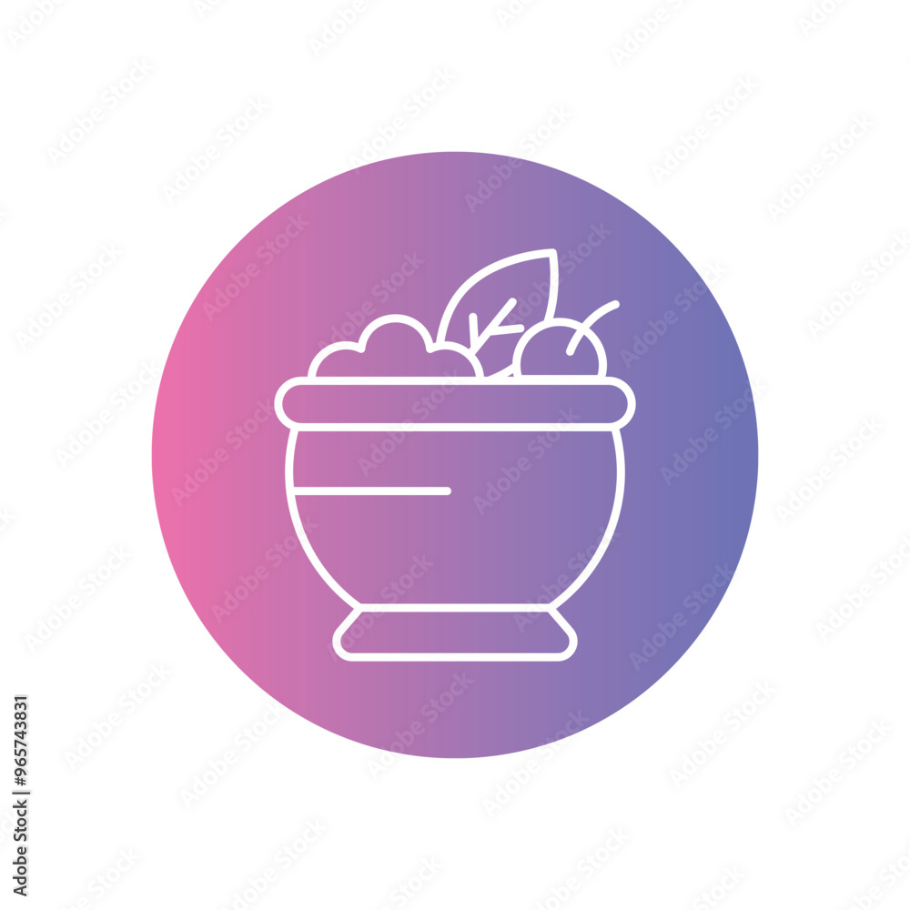 Salad Bowl vector icon stock illustration Salad Bowl vector icon stock illustration