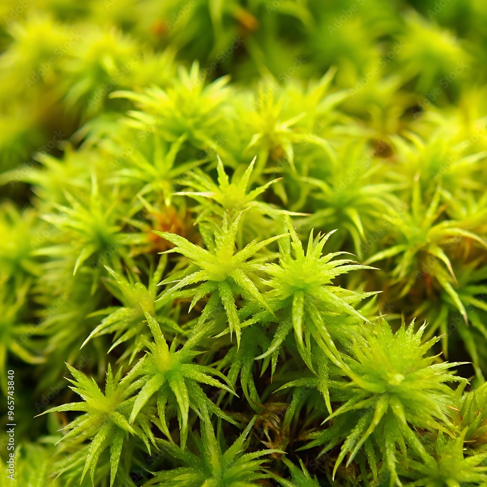 Sphagnum: The texture of soft, water-retentive moss with delicate, slightly moist fibers. The surface is varied, with small weaves and shades from light green to yellow-green. Sphagnum: The texture of soft, water-retentive moss with delicate, slightly moist fibers. The surface is varied, with small weaves and shades from light green to yellow-green.