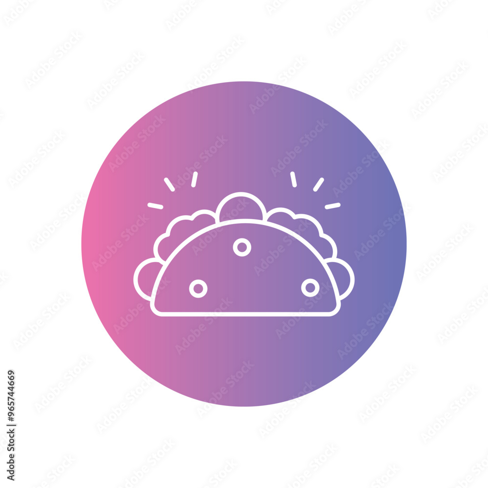 Naklejka premium Taco vector icon stock illustration