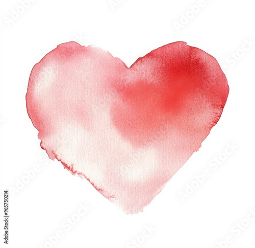 Watercolor Heart Illustration for Valentines Day
