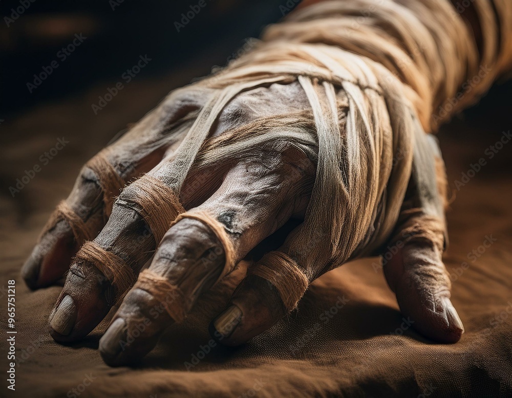 A close up of a 2,000-year-old naturally mummified hand A close up of a 2,000-year-old naturally mummified hand