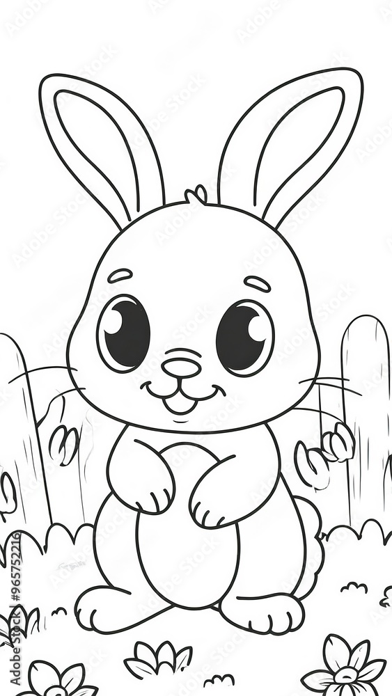 Fototapeta premium bunny coloring book 