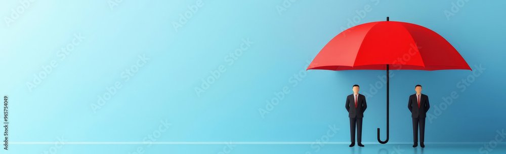Business insurance, risk management, 3D illustration Business insurance, risk management, 3D illustration