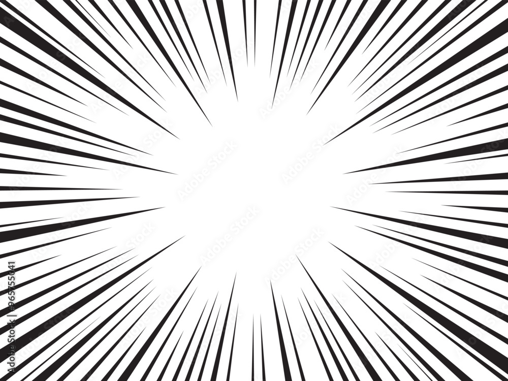 Abstract manga background. Comic explosion, motion speed vector radial line action effect. Anime comic book abstract frame with black pattern of superhero action lines Abstract manga background. Comic explosion, motion speed vector radial line action effect. Anime comic book abstract frame with black pattern of superhero action lines