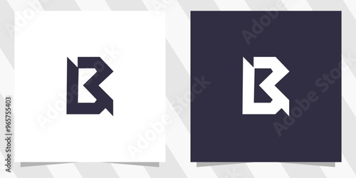 letter br rb logo design vector