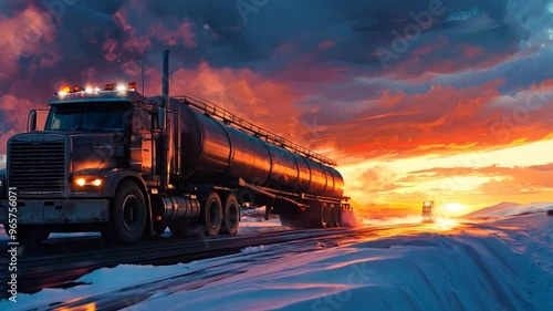 Remote fuel delivery by truck, servicing isolated areas with hazardous materials