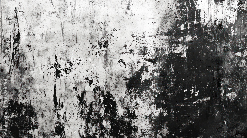 Fototapeta premium Abstract grunge black and white distressed texture background