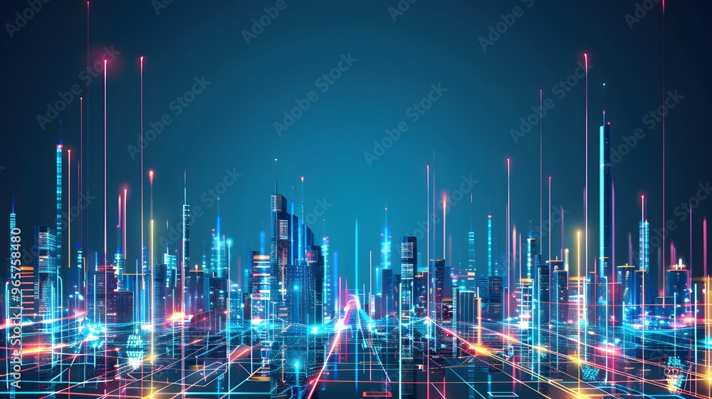 modern city background with technology modern city background with technology