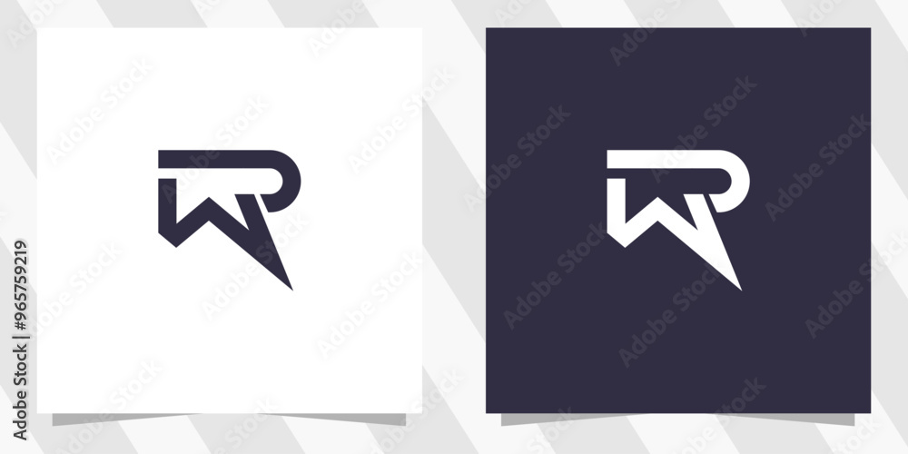 letter rw wr logo design vector letter rw wr logo design vector