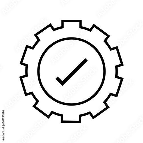 Gear, cogwheel line icons. App settings button, slider, fix concept minimal. Black settings icon. Cogwheel symbol. Gear wheel vector linear icon for use in any purpose. vector illustration